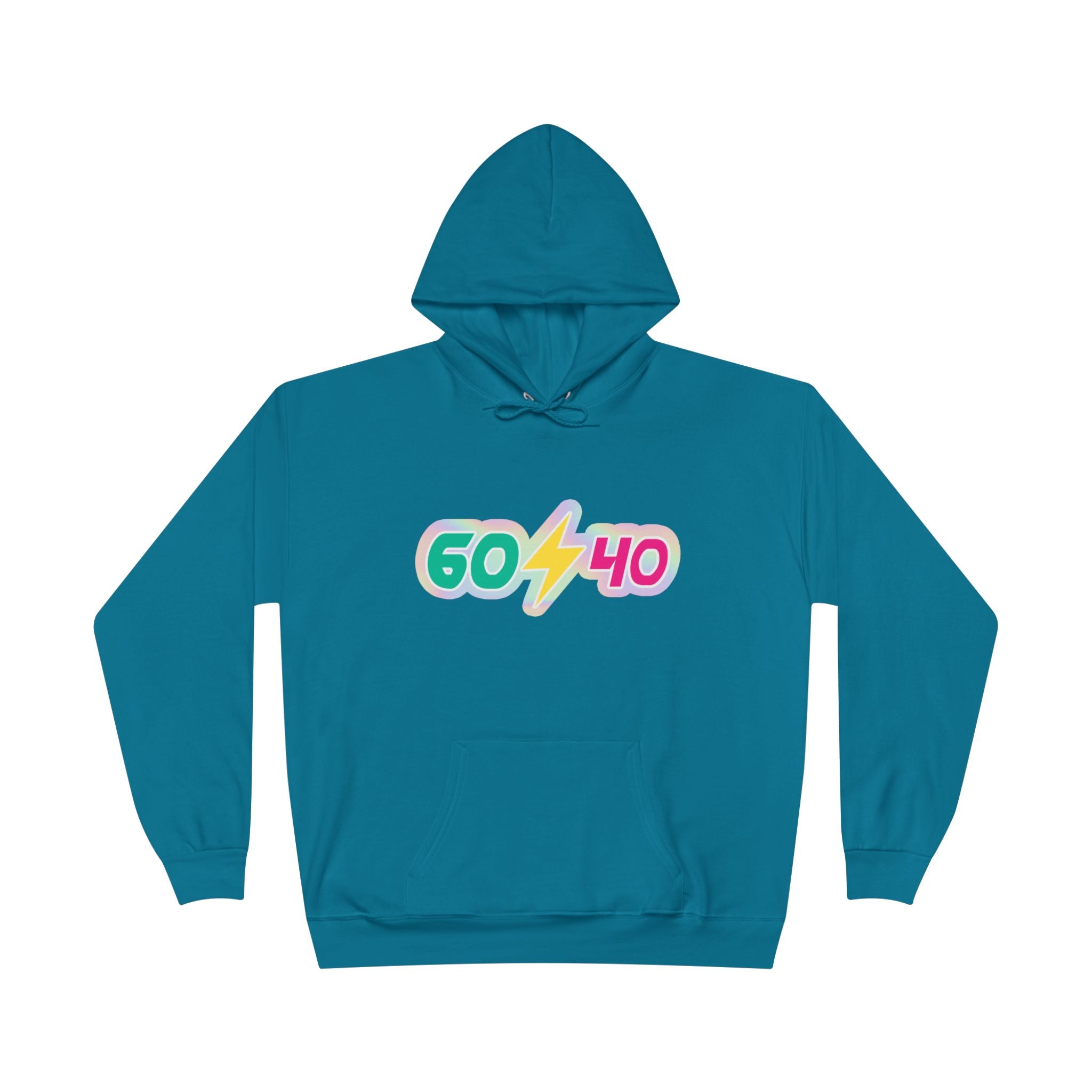 60⚡40 Unisex Eco-Friendly Hoodie - Vibrant Casual Sweatshirt for Everyday Wear