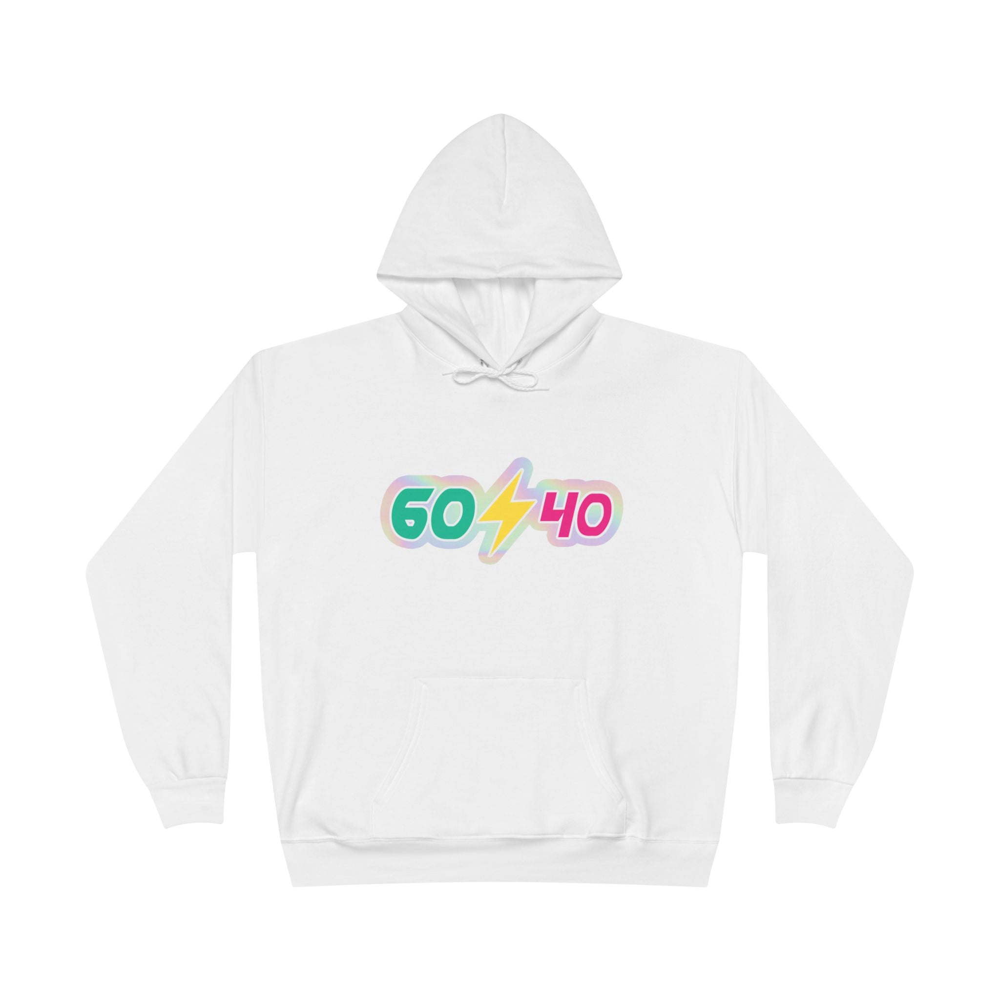 60⚡40 Unisex Eco-Friendly Hoodie - Vibrant Casual Sweatshirt for Everyday Wear