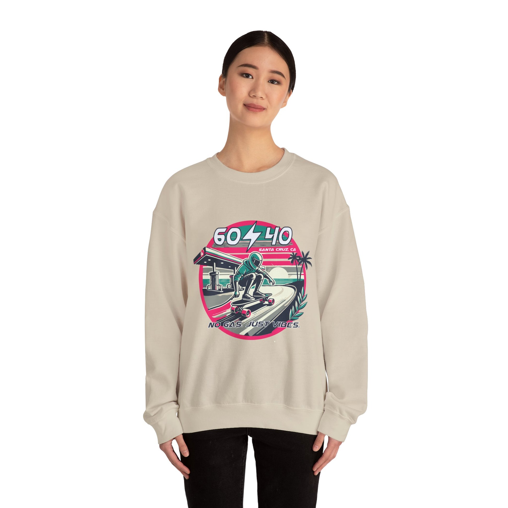 Retro Vibes Unisex Crewneck Sweatshirt - 604-410 Santa Cruz CA