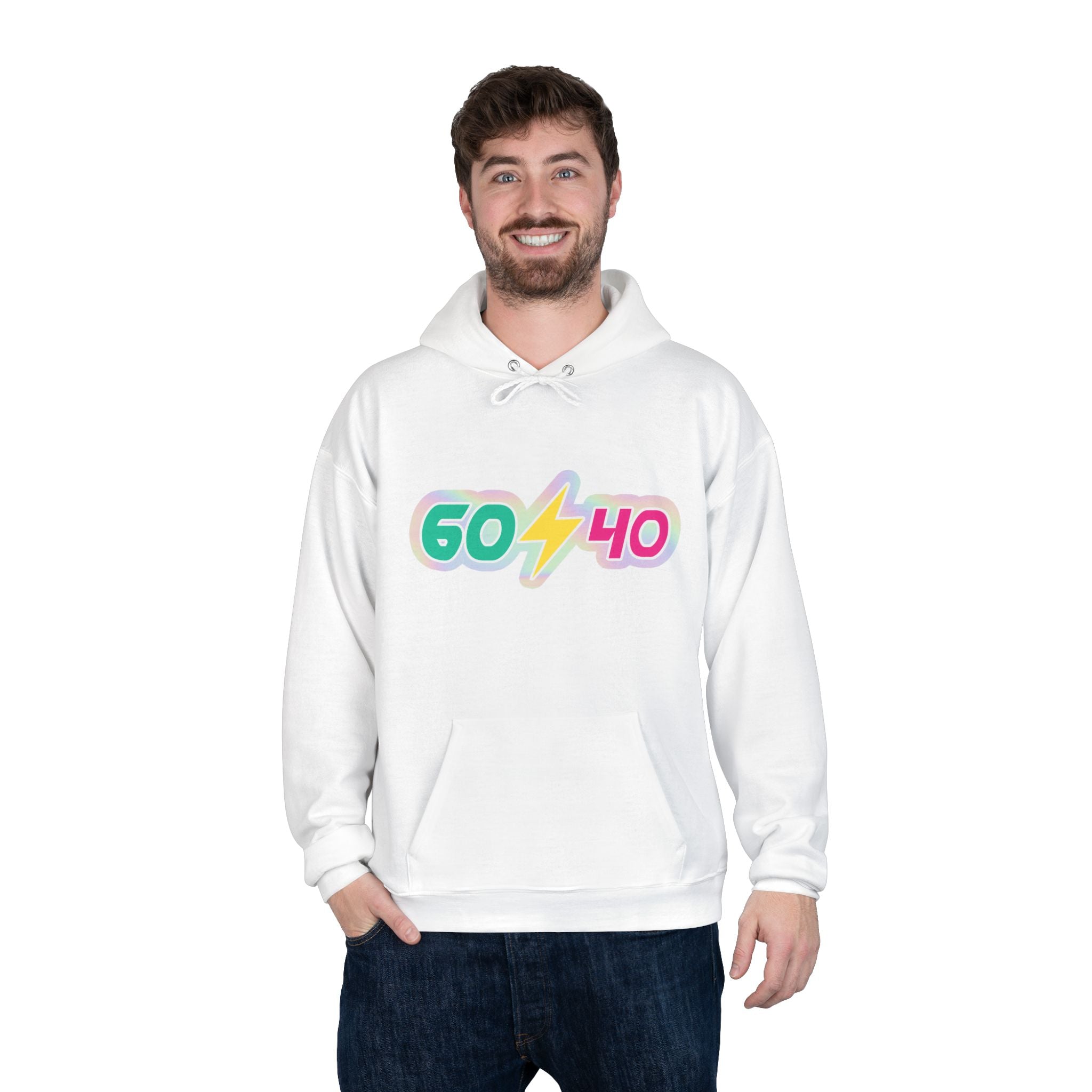 60⚡40 Unisex Eco-Friendly Hoodie - Vibrant Casual Sweatshirt for Everyday Wear