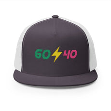 Stylish 5 Panel Trucker Cap with Vibrant 60/40 Embroidery