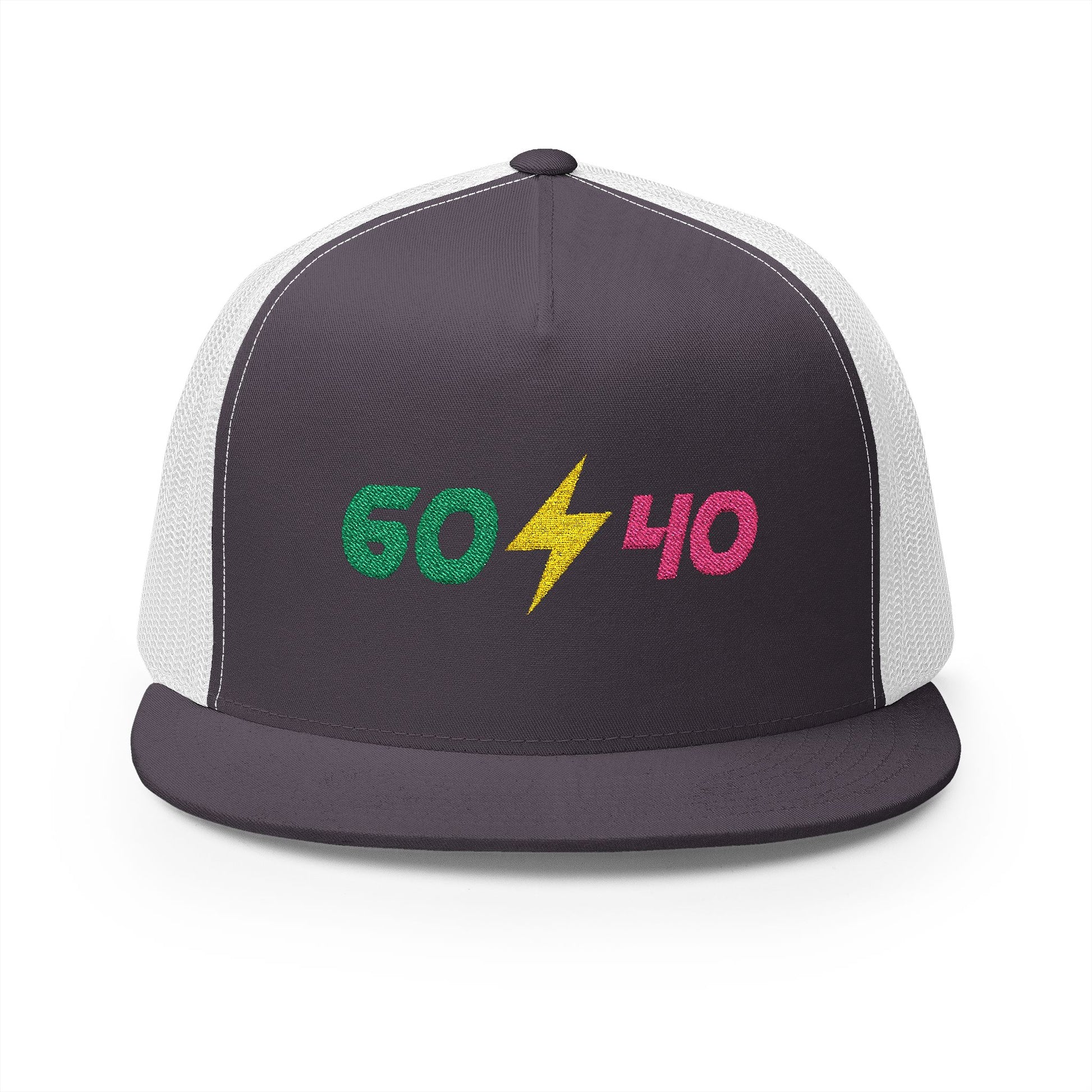 Stylish 5 Panel Trucker Cap with Vibrant 60/40 Embroidery