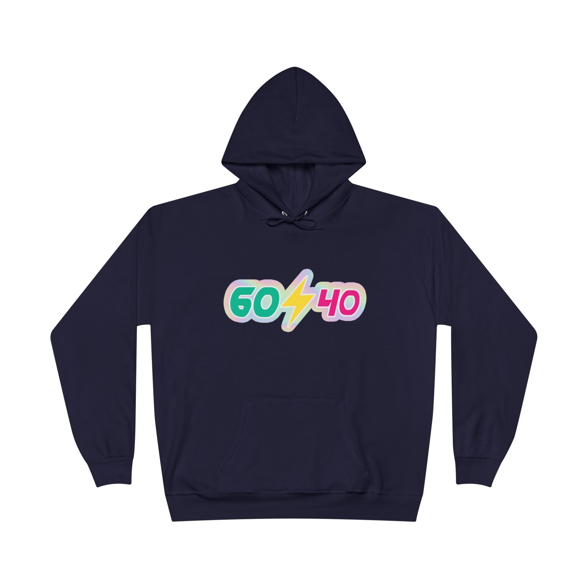 60⚡40 Unisex Eco-Friendly Hoodie - Vibrant Casual Sweatshirt for Everyday Wear