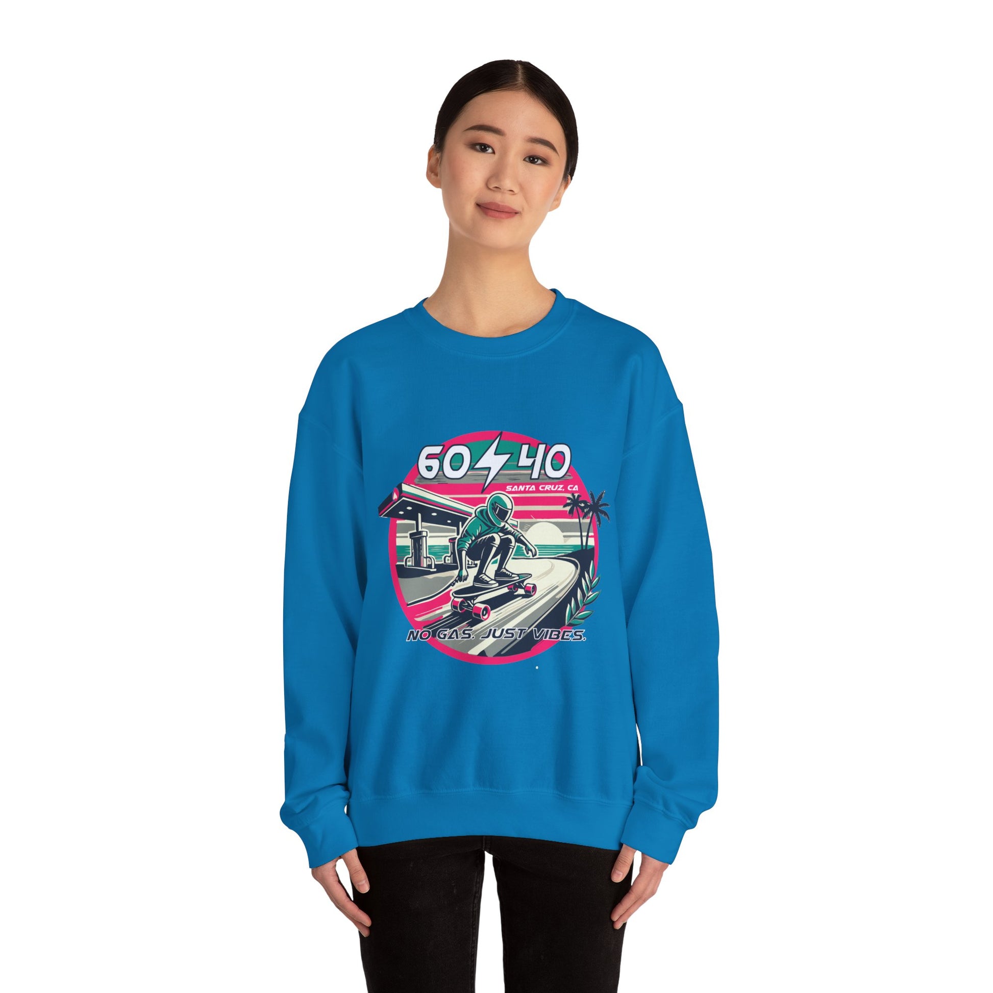 Retro Vibes Unisex Crewneck Sweatshirt - 604-410 Santa Cruz CA