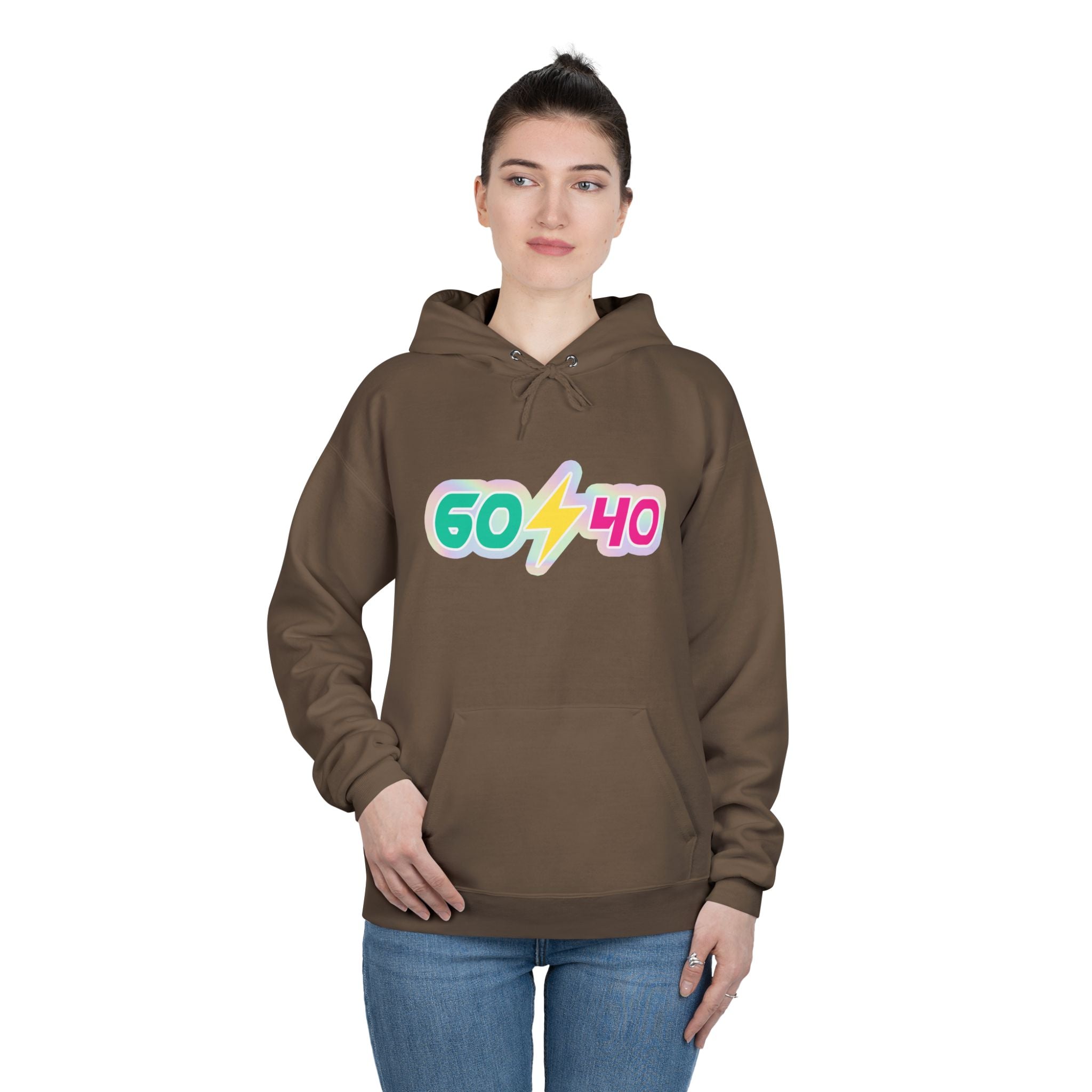 60⚡40 Unisex Eco-Friendly Hoodie - Vibrant Casual Sweatshirt for Everyday Wear