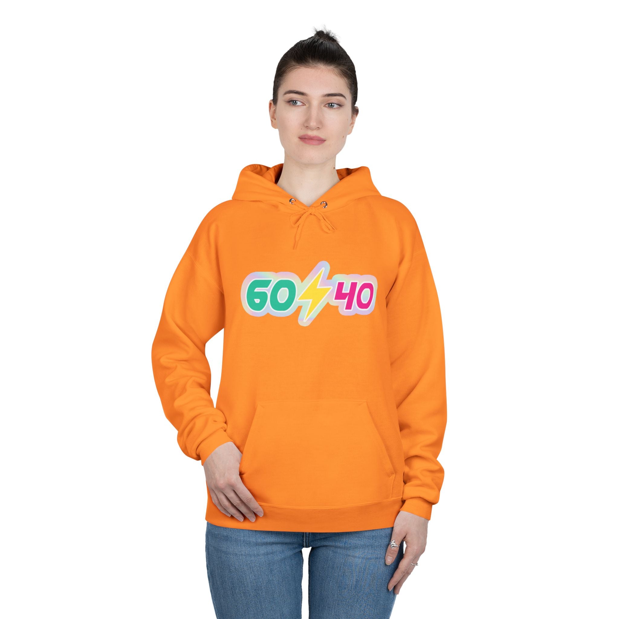 60⚡40 Unisex Eco-Friendly Hoodie - Vibrant Casual Sweatshirt for Everyday Wear