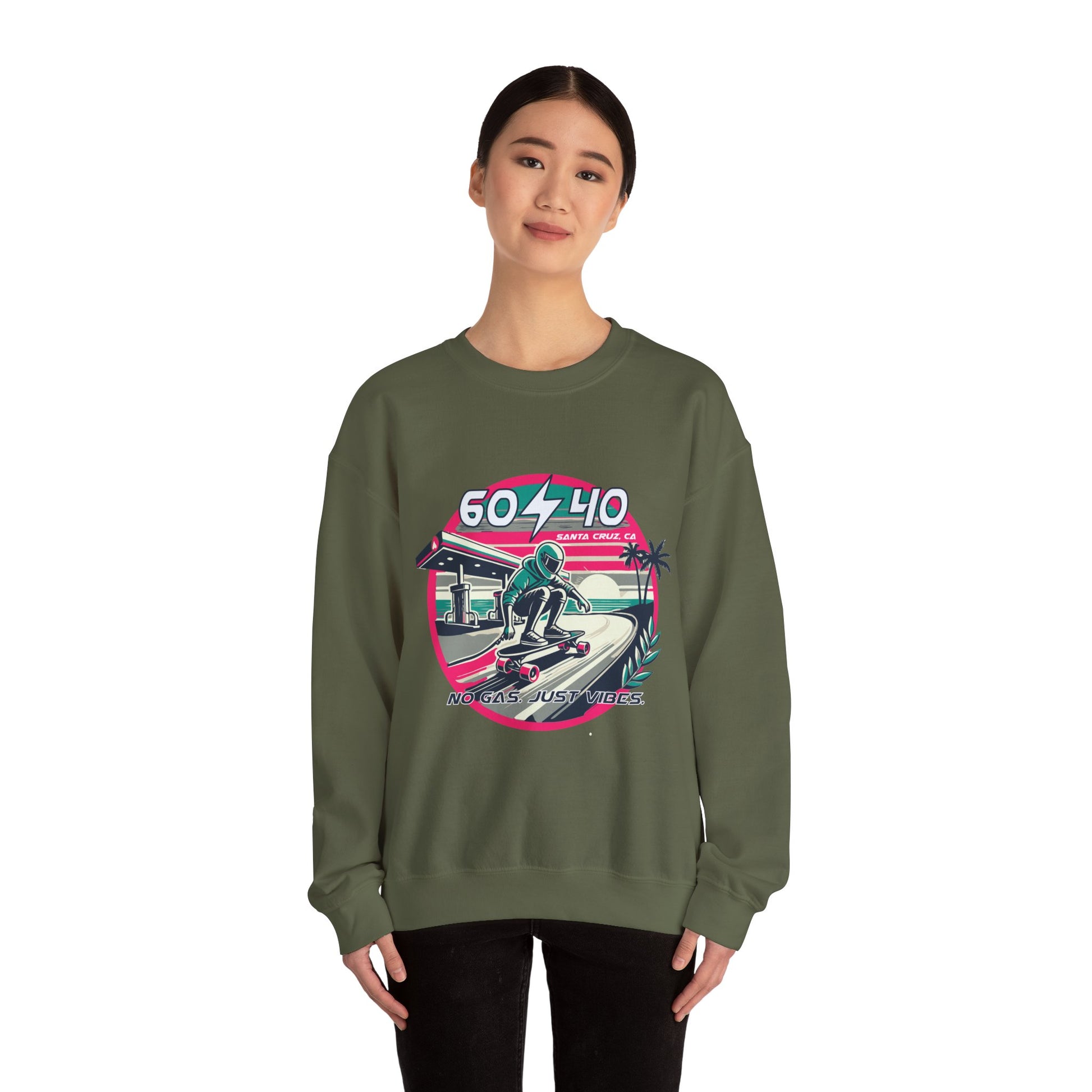 Retro Vibes Unisex Crewneck Sweatshirt - 604-410 Santa Cruz CA