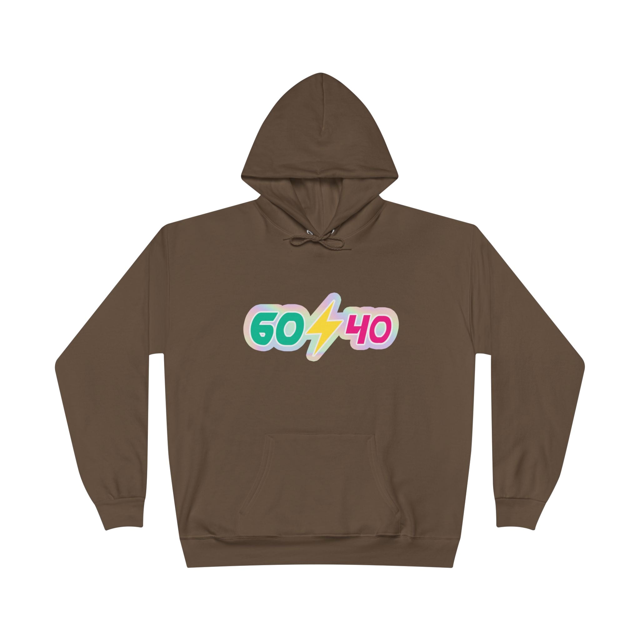 60⚡40 Unisex Eco-Friendly Hoodie - Vibrant Casual Sweatshirt for Everyday Wear