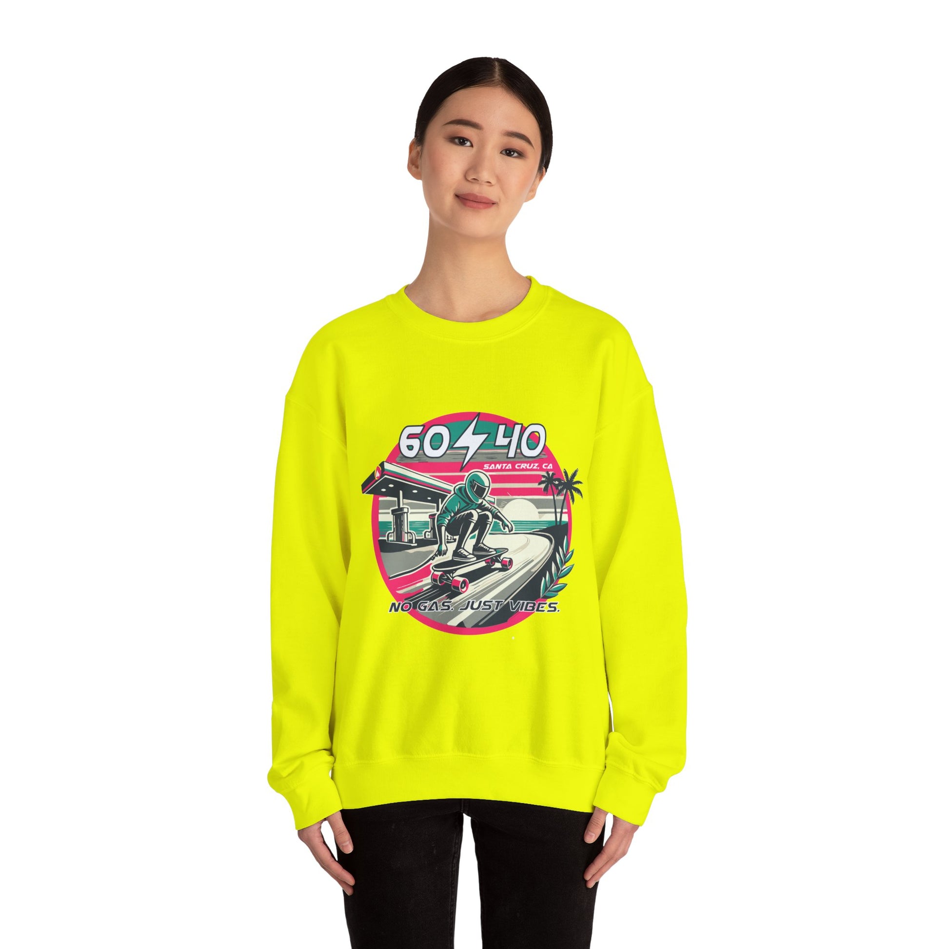 Retro Vibes Unisex Crewneck Sweatshirt - 604-410 Santa Cruz CA