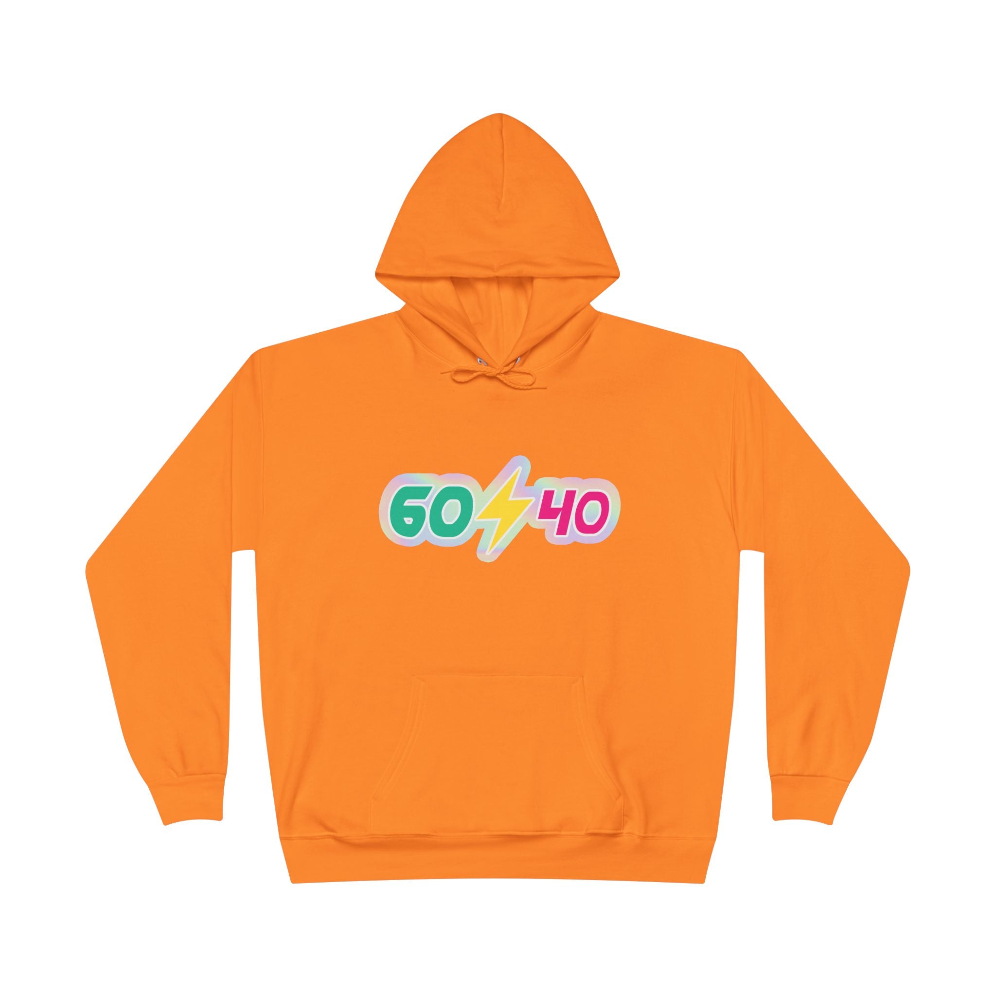 60⚡40 Unisex Eco-Friendly Hoodie - Vibrant Casual Sweatshirt for Everyday Wear