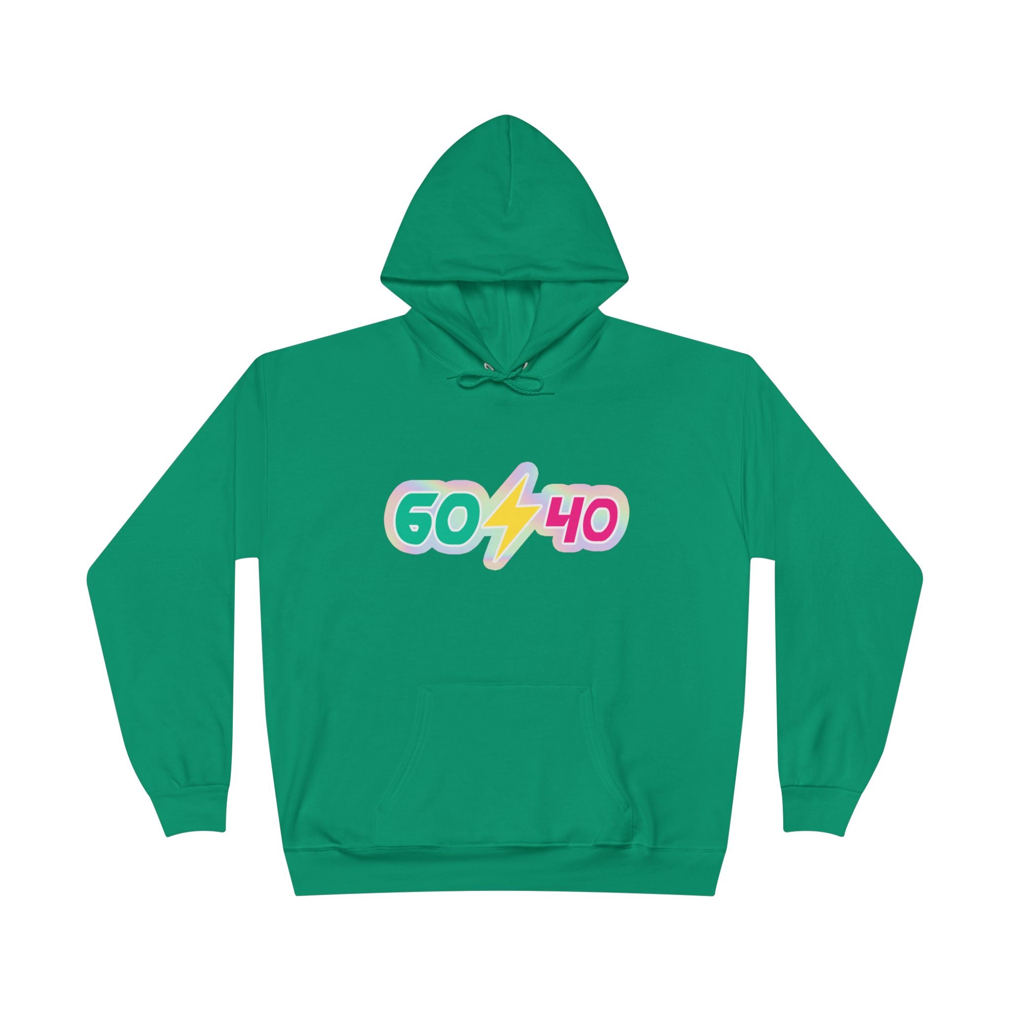 60⚡40 Unisex Eco-Friendly Hoodie - Vibrant Casual Sweatshirt for Everyday Wear