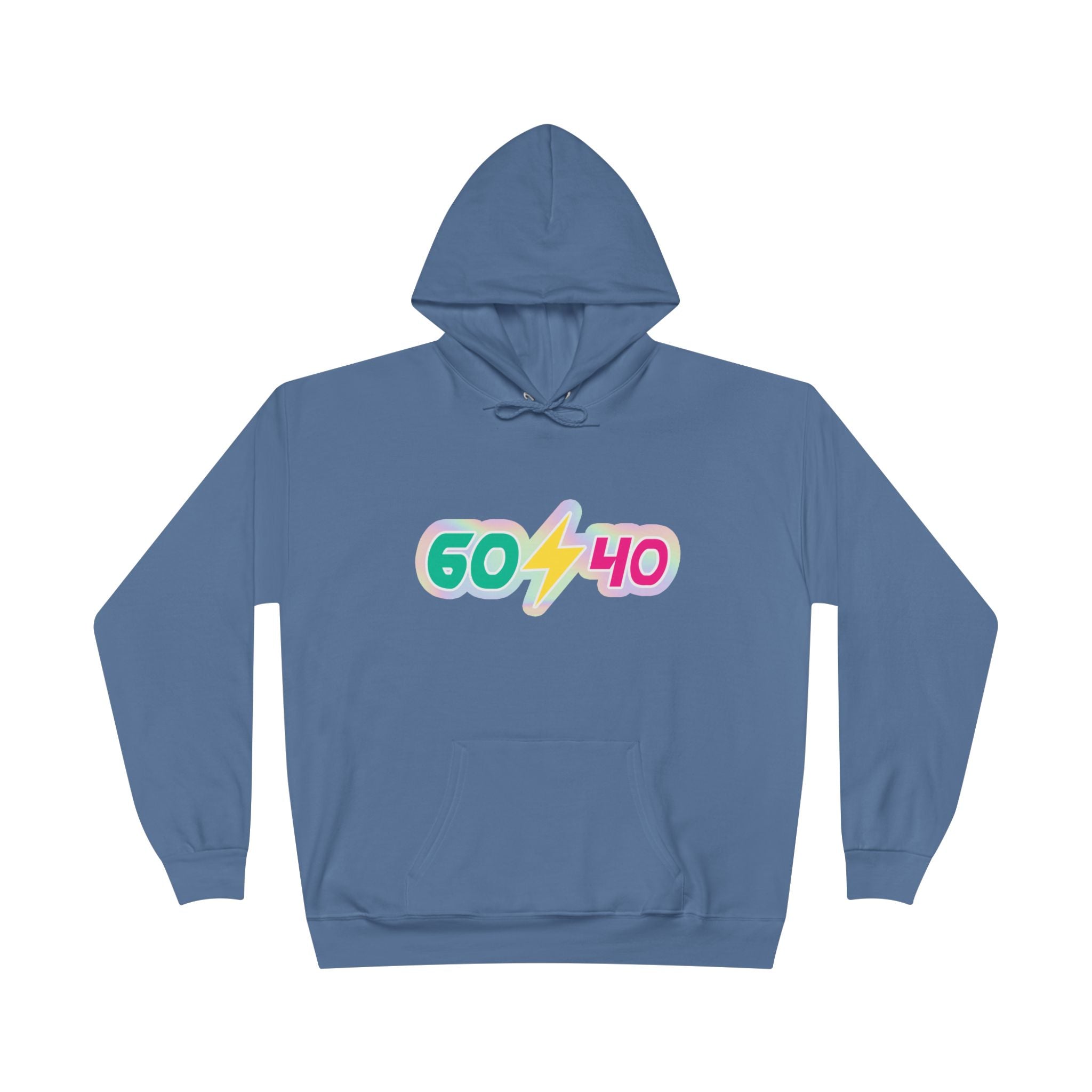 60⚡40 Unisex Eco-Friendly Hoodie - Vibrant Casual Sweatshirt for Everyday Wear