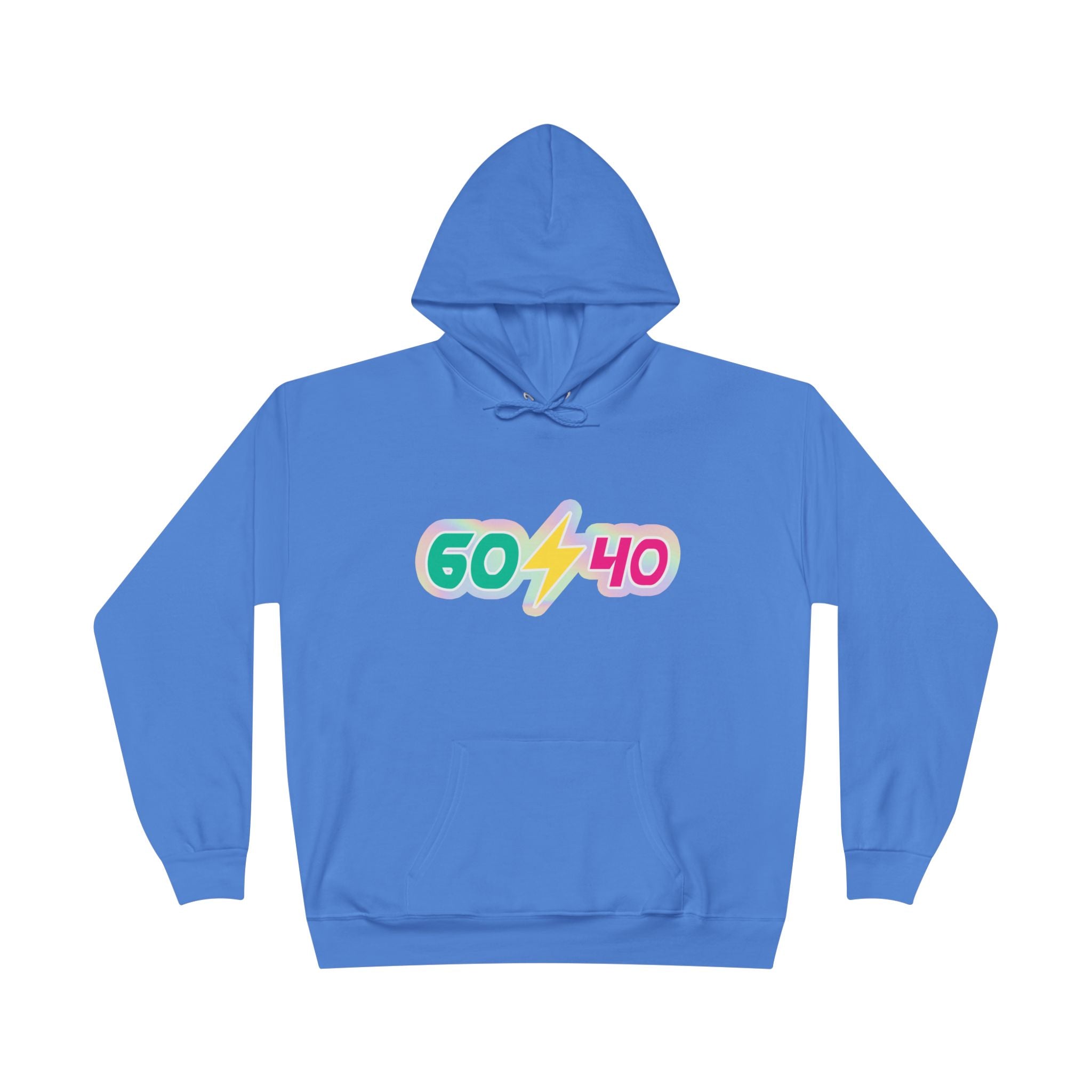 60⚡40 Unisex Eco-Friendly Hoodie - Vibrant Casual Sweatshirt for Everyday Wear