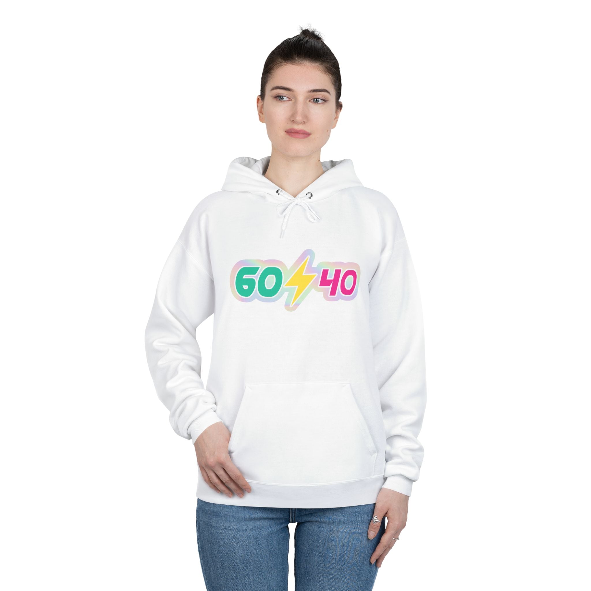 60⚡40 Unisex Eco-Friendly Hoodie - Vibrant Casual Sweatshirt for Everyday Wear