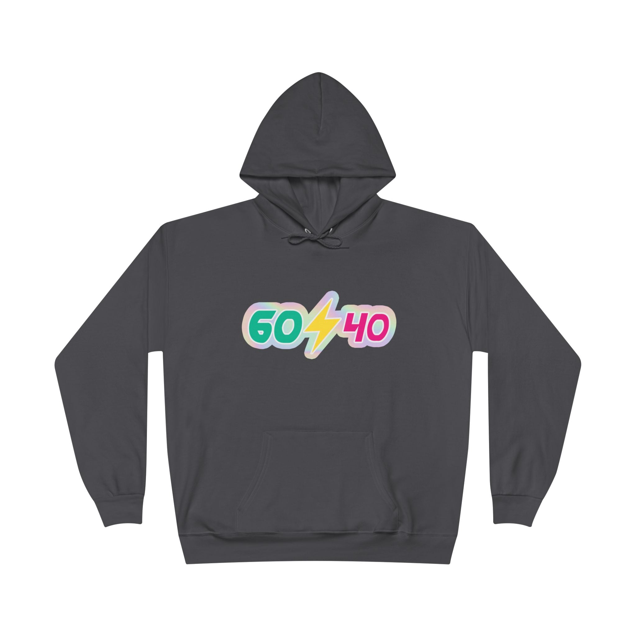 60⚡40 Unisex Eco-Friendly Hoodie - Vibrant Casual Sweatshirt for Everyday Wear