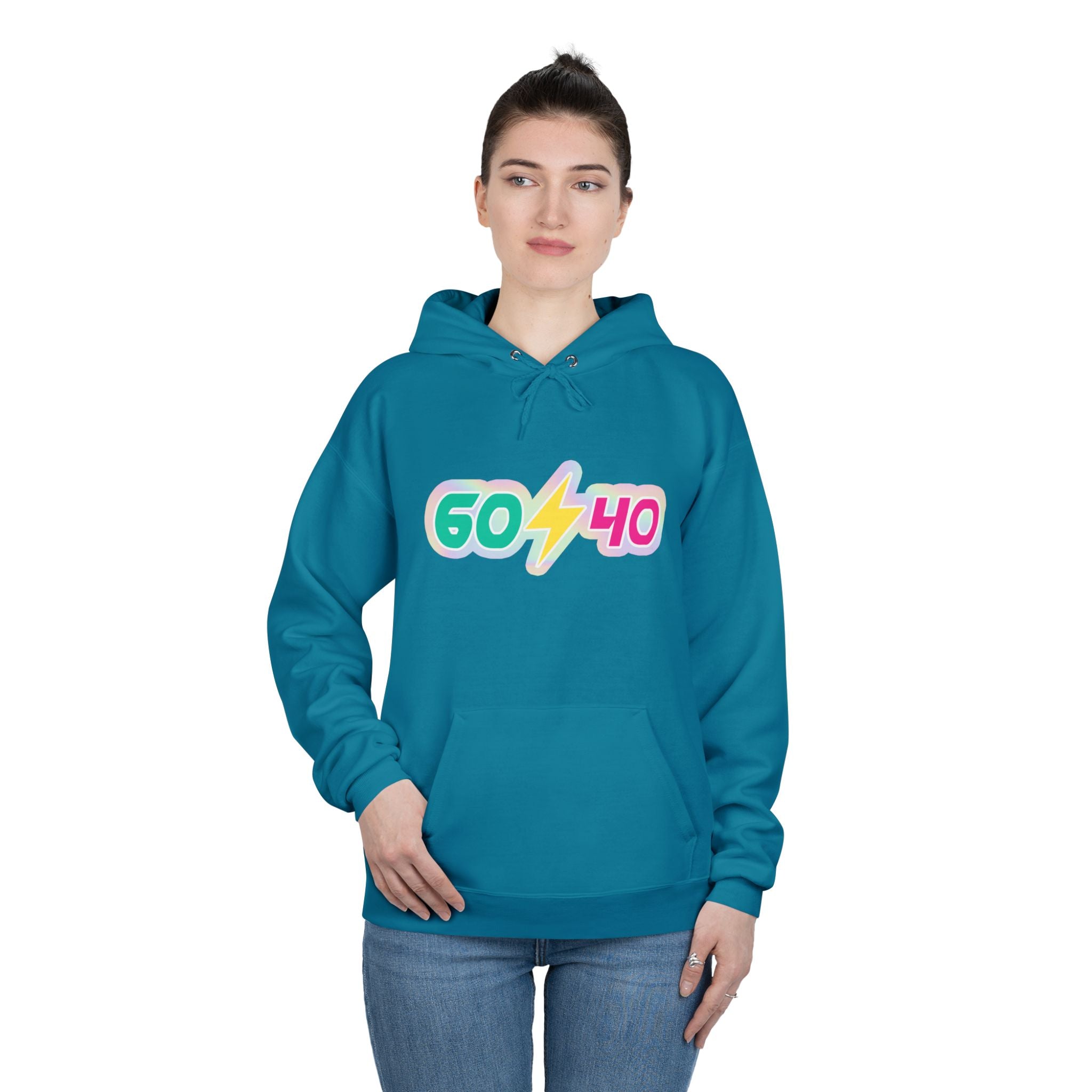 60⚡40 Unisex Eco-Friendly Hoodie - Vibrant Casual Sweatshirt for Everyday Wear