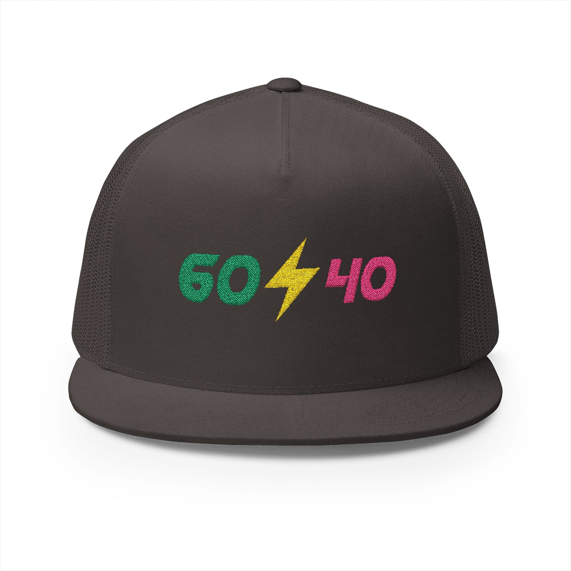Stylish 5 Panel Trucker Cap with Vibrant 60/40 Embroidery