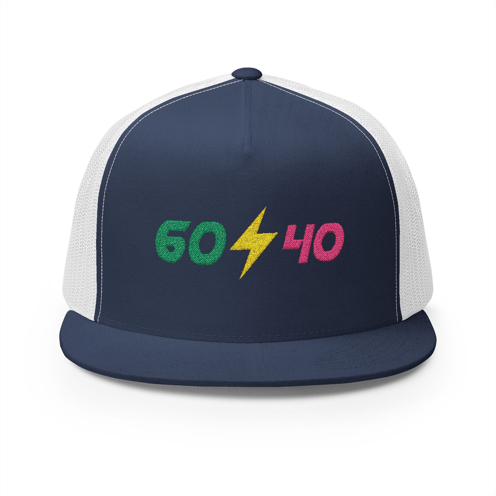 Stylish 5 Panel Trucker Cap with Vibrant 60/40 Embroidery