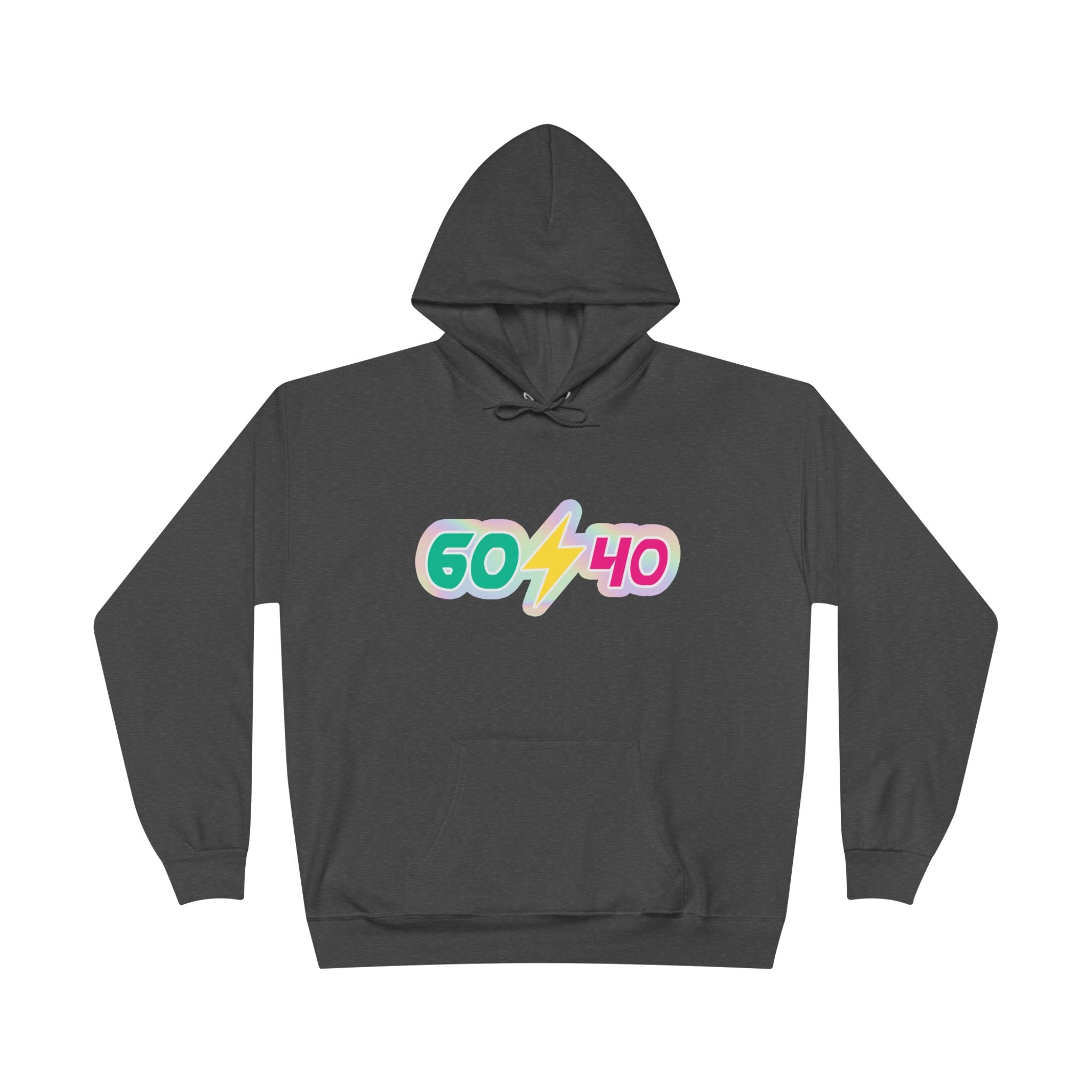 60⚡40 Unisex Eco-Friendly Hoodie - Vibrant Casual Sweatshirt for Everyday Wear
