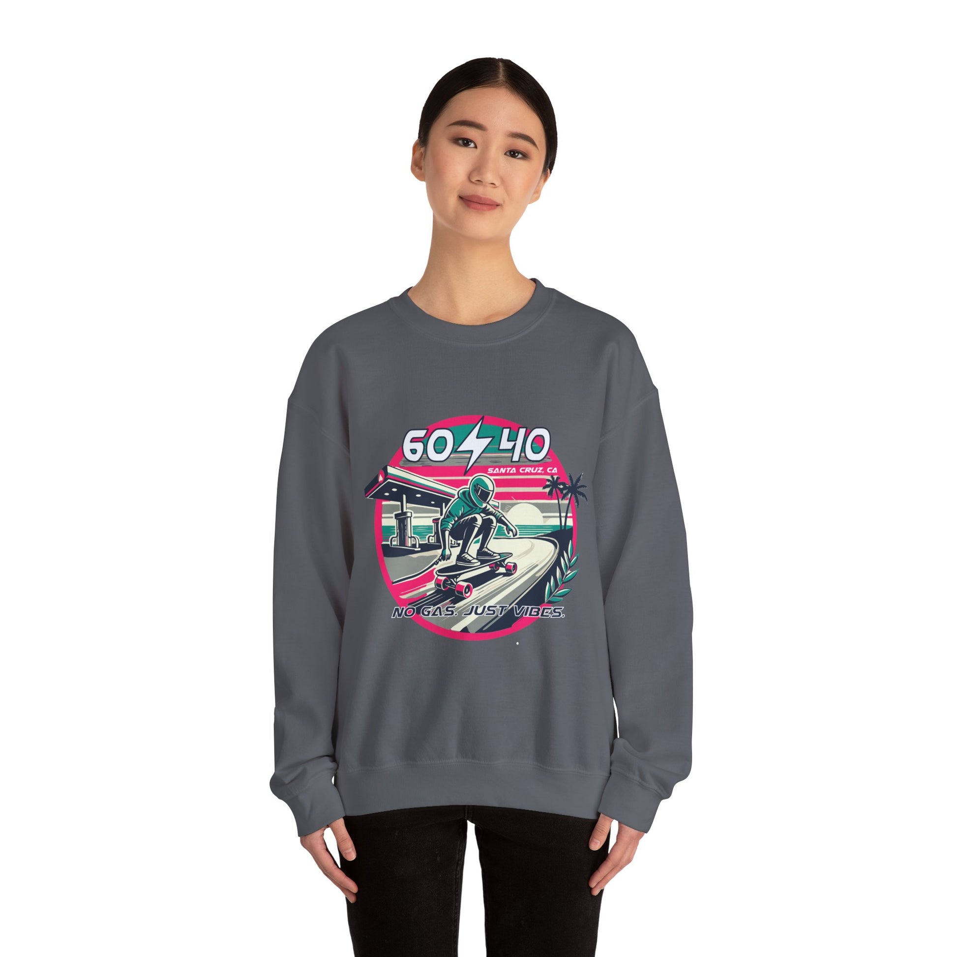 Retro Vibes Unisex Crewneck Sweatshirt - 604-410 Santa Cruz CA