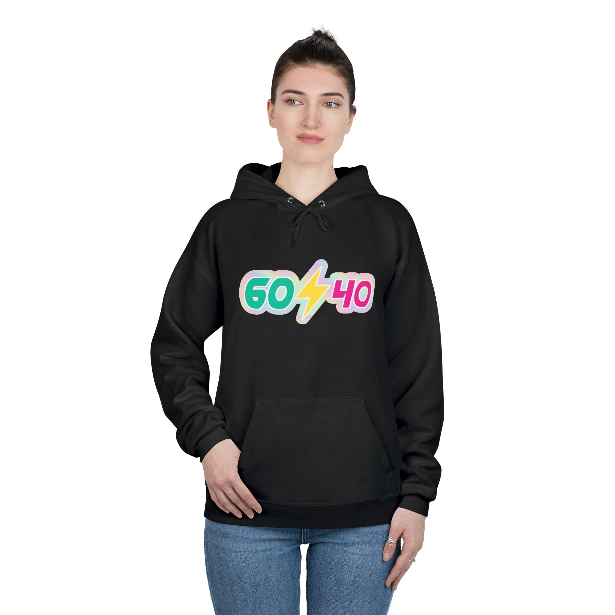 60⚡40 Unisex Eco-Friendly Hoodie - Vibrant Casual Sweatshirt for Everyday Wear