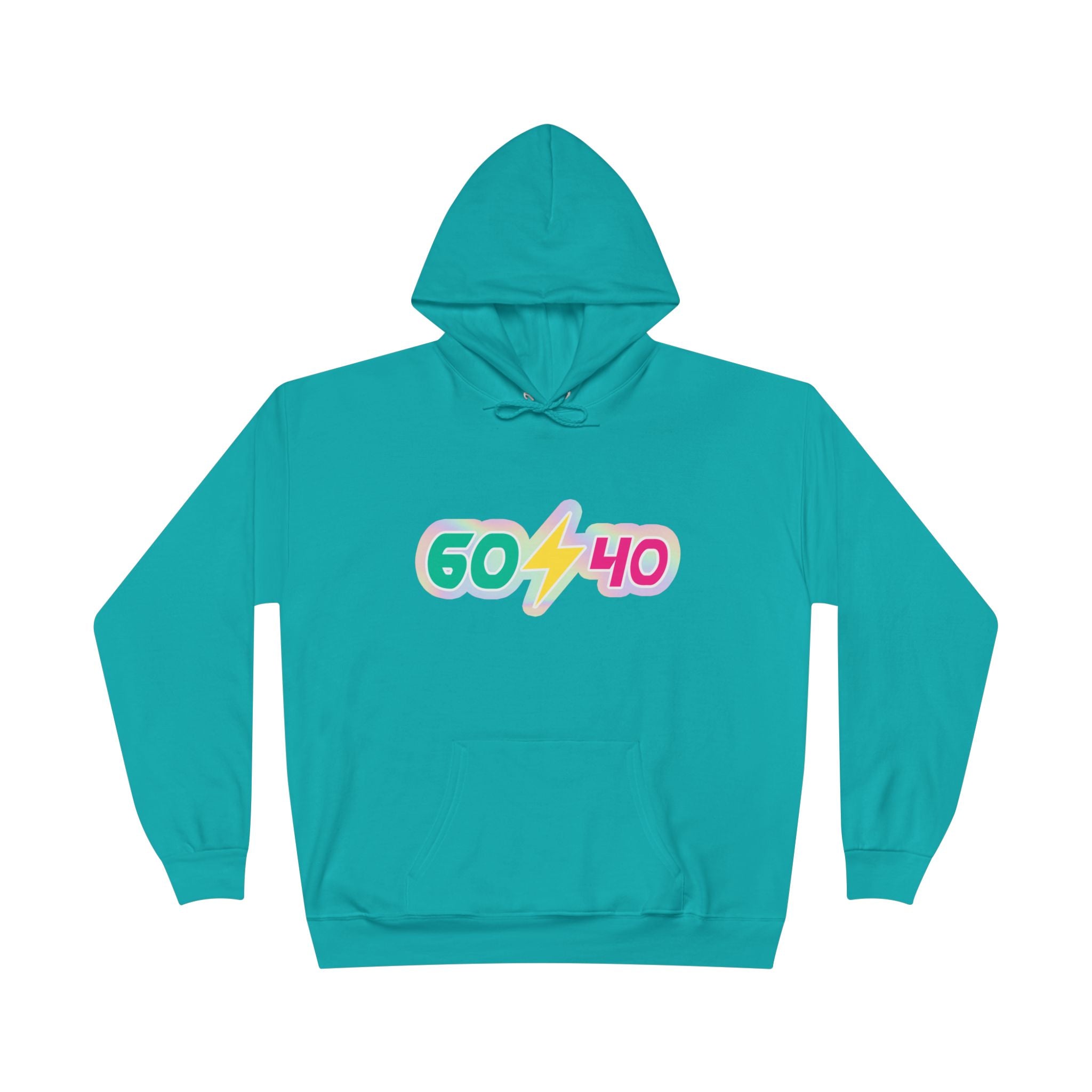 60⚡40 Unisex Eco-Friendly Hoodie - Vibrant Casual Sweatshirt for Everyday Wear